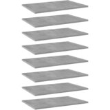 Police za knjige 8 kom siva boja betona 60x40x1,5 cm od iverice | Shoptok.si