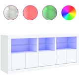  Komoda z LED lučkami bela 162x37x67 cm | Shoptok.si