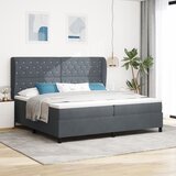 vidaXL Postelja z vzmetnico temno siva 200x200 cm žamet Cene