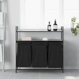  Košara za rublje s 3 odjeljka i policama, siva, Sonoma | shoptok.hr