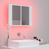  LED kupaonski ormarić s ogledalom bijeli 60x12x45 cm akrilni | shoptok.hr