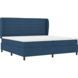  Box Spring Postelja z Blazino Modra 200x200 cm Tkanina, (22051539) | Shoptok.si