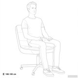  Stolica na kotačiće Smeđa 63 x 75 x 76 cm Antikni PU | shoptok.hr