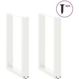  Noge za jedilno mizo v obliki ?rke U, 2 kosa, bele barve, 50 x (72-73) cm, jeklo | Shoptok.si