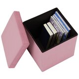 Mömax zaboj za sedenje cord -sb-, pastelno roza | Shoptok.si