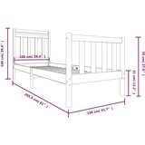  Okvir za krevet od masivnog drva 100 x 200 cm | shoptok.hr