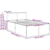  Okvir za krevet s uzglavljem Sonoma hrast 120 x 200 cm - sonoma hrast 120 x 200 cm | shoptok.hr