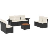 vidaXL 8-dijelni set vrtnih sofa od poliratana s jastucima crni | shoptok.hr