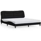 Maison Chic Posteljni okvir - Dvoposteljna postelja - Zakonska postelja brez vzmetnice črn 180x200 cm blago-J3817, (21773720) | Shoptok.si