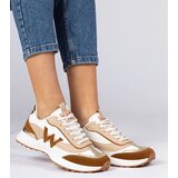 D/CEO marka niezdefiniowana White-brown women's sneakers with animal print Kalasa | ePonuda.com