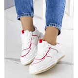 Gemre White sneakers with red inserts Nettie | Shoptok.si