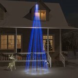 vidaXL Božićno drvce na stijegu 732 LED žarulje plave 500 cm | shoptok.hr