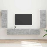  Komplet TV omaric 4 pcs Betonsko siva Konstruiran les - - Siva - 61.16 - 30 x 31 x 60 cm - 2025-vidaXL-Uvoz_2 | Shoptok.si