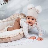 Jamiks otroška zimska kapica penny ecru | Shoptok.si