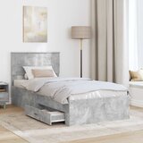  Krevetna konstrukcija s ladicama Betonska siva 90 x 190 cm | Eponuda.com