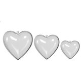  Prozirna plastična srca na preklapanje 5 komada | razne veličine | Eponuda.ba