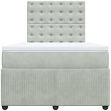 Box spring krevet s madracem svjetlosivi 120x200 cm baršunasti | shoptok.hr