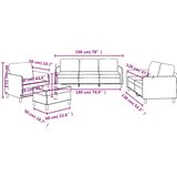  4-dijelni set sofa s jastucima smeđi od tkanine | shoptok.hr