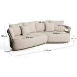 Kave Home Bež/smeđe-siva podstavljena vrtna sofa Osani &amp;ndash; Slike