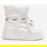 Boto Women's Snow Boots With Decorative Lacing White Siracna | Shoptok.si