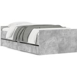  The Living Store Posteljni okvir s predali betonsko siv 100x200 cm - Posteljni Okvir, (21455664) | Shoptok.si
