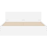  Okvir kreveta s uzglavljem i LED bijeli 160 x 200 cm | shoptok.hr