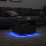  Klub stolić s LED svjetlima crni hrast 50x49x40 cm Cijene