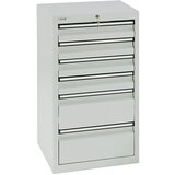  predalnik, vxšxg 900 x 500 x 500 mm, 4 predali višine 100 mm, 2 predala 200 mm, korpus in predali sivi | Shoptok.si