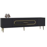 Hanah home TV komoda Dekop3, 150x48,2x29,6 cm, antracit-zlatne boje | Eponuda.ba