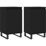 vidaXL Komode 2 kom crne 40 x 35 x 70 cm od konstruiranog drva | shoptok.hr