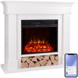 Klarstein las pilas električni kamin grijač s ventilatorom 900/1800W tjedni timer daljinski upravljač | shoptok.hr