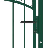 Vrata za ogradu EMMEN s lučnim vrhom čelik 100x123,5 cm zelena | Eponuda.com