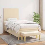  s oprugama i madracem krem 100 x 200 cm od tkanine | shoptok.hr