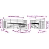  Set vanjskih sofa 6 kom. Prirodna Čvrsto drvo akacije | Shoptok.si