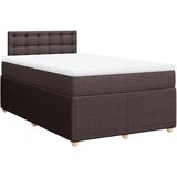 vidaXL Krevet s oprugama i madracem tamnosmeđi 120 x 200 cm od tkanine | shoptok.hr