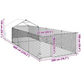  Vanjska kućica za pse sa stazom 6x2x1,5 m pocinčani čelik | shoptok.hr