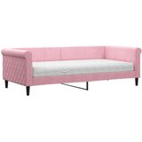  Dnevni krevet s madracem ružičasti 90 x 200 cm baršunasti | Eponuda.com