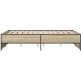  Okvir kreveta boja hrasta 120x200 cm konstruirano drvo i metal | shoptok.hr