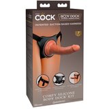 King Cock Elite Comfy - dildo na kopču s pojasom (tamno prirodno) Cijene