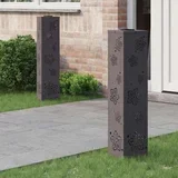 Solarna LED svjetlost za stazu 2 pcs Crna Hladno valjana čelika