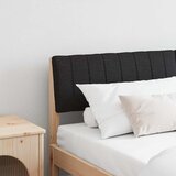 vidaXL Tapecirani uzglavlje Crna 135 cm Čvrsto borovo drvo | shoptok.hr