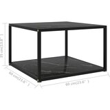  Stolić za kavu crni 60 x 60 x 35 cm od kaljenog stakla | Eponuda.com