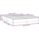 vidaXL Posteljni okvir temno rjav 140x200 cm blago | Shoptok.si