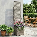  Vrtni saksija s rešetkom Siva 35 x 30 x 135 cm poliratan - 35 x 30 x 135 cm Cijene