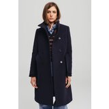 Legendww zenski elegantni teget kaput sa duplim kopcanjem | ePonuda.com