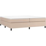  Box spring postelja z vzmetnico kapučino 200x200 cm um. usnje, (20726819) | Shoptok.si