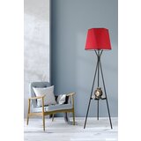 Opviq venedik sehpalı siyah lambader altıgen kırmızı abajurlu red floor lamp | ePonuda.com