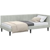  Kutni okvir kreveta Svijetlo siva 100 cm x 200 cm Baršun | shoptok.hr