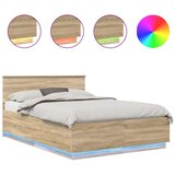  Okvir za krevet S LED lampica Sonoma hrast 140 x 200 cm - sonoma hrast 140 x 200 cm | shoptok.hr
