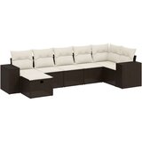 vidaXL 7-dijelni set vrtnih sofa od poliratana s jastucima smeđi | shoptok.hr
